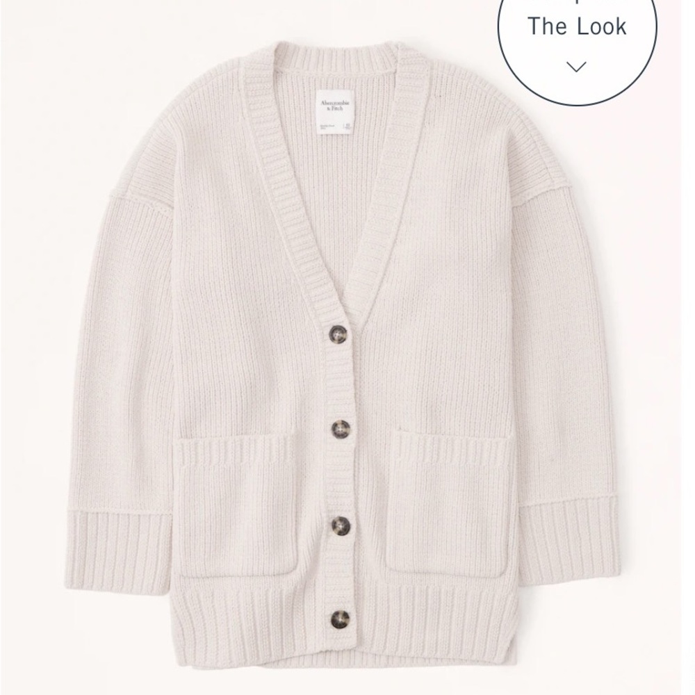 Slouchy cream cardigan